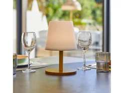 Lumisky Iluminación Exterior-Lámpara de mesa inalámbrica H25CM WOOD Color natural claro