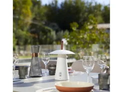 Lumisky Iluminación Exterior-Lámpara de mesa inalámbrica H29CM FUNGY Blanco