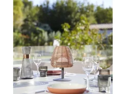 Lumisky Iluminación Exterior-Lámpara de mesa inalámbrica H25CM BOHEME Marru00f3n