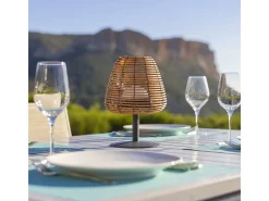 Lumisky Iluminación Exterior-Lámpara de mesa inalámbrica H25CM BOHEME Marru00f3n