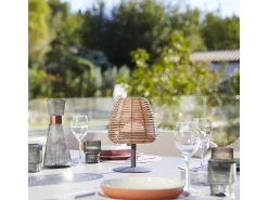Lumisky Iluminación Exterior-Lámpara de mesa inalámbrica H25CM BOHEME Marru00f3n