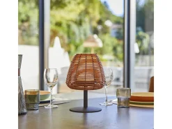Lumisky Iluminación Exterior-Lámpara de mesa inalámbrica H25CM BOHEME Marru00f3n