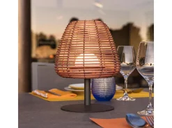 Lumisky Iluminación Exterior-Lámpara de mesa inalámbrica H25CM BOHEME Marru00f3n