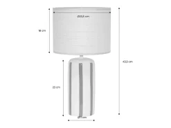 Sweeek Lámpara De Mesa-Lámpara de mesa interior cerámica pantalla efecto ratán Verde