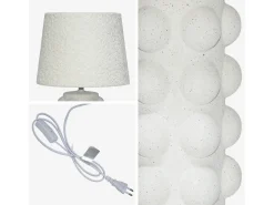 Sweeek Lámpara de mesa interior de cerámica Blanco Hot