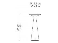 Lámpara de mesa LED Dama Bianca con entrada USB y función powerbank Blanco Online
