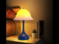 Discount NETTLIFE Lámpara de mesa LED inalámbrica : lámpara de noche táctil regulable, 3 temperaturas de color, recargable por USB, diseño moderno Gris