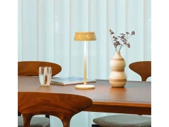 Lámpara de mesa LED inteligente Zafferano Sister Light con Wi-Fi, color , recargable y regulable - 2200-2700-3000-4000K, 3,2 W, 33 cm de alto Marfil Online
