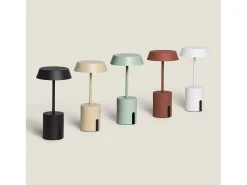 Ledkia Lámpara de Mesa LED Metal Inalámbrica para Exterior Ula Blanco