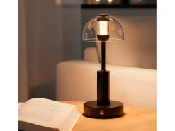 Clearance Ledkia Lámpara de Mesa LED Metal Portátil con Batería USB Recargable Luliu Ludza Negro