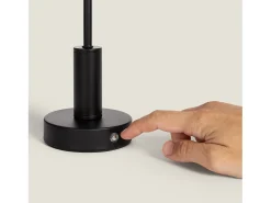 Clearance Ledkia Lámpara de Mesa LED Metal Portátil con Batería USB Recargable Luliu Ludza Negro