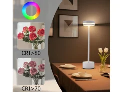 Sale NETTLIFE Lámpara de mesa LED , a pilas, inalámbrica, regulable, recargable por USB-C, control táctil, para dormitorio y comedor (blanca, paquete de 2) Blanco