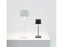 Lámpara de mesa LED OFELIA PRO MICRO de color oscuro, recargable y regulable. Gris Best