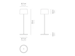 Lámpara De Mesa-Lámpara de mesa LED Olivia Pro Copper Leaf recargable y regulable Naranja