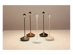 Lámpara De Mesa-Lámpara de mesa LED Pina Pro, color cobre, recargable, regulable, inalámbrica, color azafrán Naranja