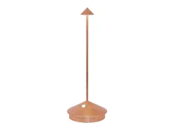 Lámpara De Mesa-Lámpara de mesa LED Pina Pro, color cobre, recargable, regulable, inalámbrica, color azafrán Naranja