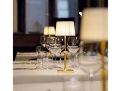 Best Lámpara de mesa LED Poldina Classic Zafferano, recargable y con regulador táctil - Diseño elegante, inalámbrica, color Blanco