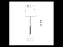 Best Lámpara de mesa LED Poldina Classic Zafferano, recargable y con regulador táctil - Diseño elegante, inalámbrica, color Blanco