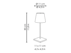 Lámpara De Mesa-Lámpara de mesa LED Poldina Pro Mini Copper Leaf recargable y regulable con batería de hasta 12 horas Naranja