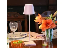 Lámpara de mesa LED Poldina Pro Pink recargable y regulable con duración de batería de hasta 12 horas. Para uso exterior IP65 Rosa Online