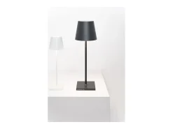 Lámpara de mesa LED Poldina L Desk Corten recargable y regulable con batería de hasta 12 horas Marru00f3n Outlet
