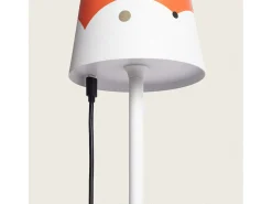 Ledkia Lámpara de Mesa LED Portátil de Metal con Batería USB Recargable Anisa Kids Naranja New
