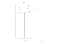 Sale Ledkia Lámpara de Mesa LED Portátil para Exterior Aluminio con Batería Recargable Willy Blanco