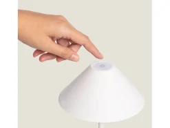 Outlet Ledkia Lámpara de Mesa LED Portátil para Exterior Metal con Batería Recargable Chamle Blanco