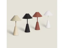Outlet Ledkia Lámpara de Mesa LED Portátil para Exterior Metal con Batería Recargable Chamle Blanco