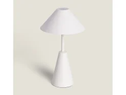 Outlet Ledkia Lámpara de Mesa LED Portátil para Exterior Metal con Batería Recargable Chamle Blanco