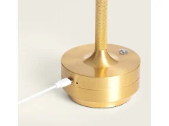 Ledkia Lámpara De Mesa-Lámpara de Mesa LED Portátil con Batería USB Recargable Astrid Dorado