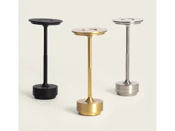 Ledkia Lámpara De Mesa-Lámpara de Mesa LED Portátil con Batería USB Recargable Astrid Dorado