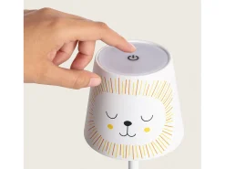 New Ledkia Lámpara de Mesa LED Portátil de Metal con Batería USB Recargable Anisa Kids Amarillo