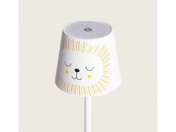 New Ledkia Lámpara de Mesa LED Portátil de Metal con Batería USB Recargable Anisa Kids Amarillo