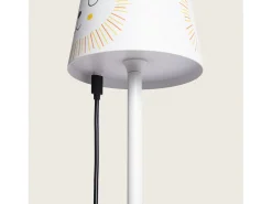 New Ledkia Lámpara de Mesa LED Portátil de Metal con Batería USB Recargable Anisa Kids Amarillo