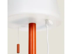 Ledkia Lámpara De Mesa-Lámpara de Mesa LED Portátil para Exterior Aluminio con Batería Recargable Epinay Terracota Multicolor