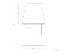 Ledkia Lámpara De Mesa-Lámpara de Mesa LED Portátil para Exterior Aluminio con Batería Recargable Epinay Terracota Multicolor