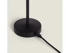Discount Ledkia Lámpara de Mesa LED Portátil para Exterior Metal con Batería Recargable Lendora Smoke Negro