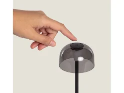 Discount Ledkia Lámpara de Mesa LED Portátil para Exterior Metal con Batería Recargable Lendora Smoke Negro