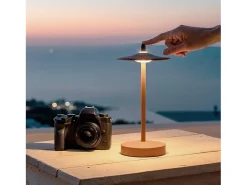 Online Ledkia Lámpara de Mesa LED Portátil para Exterior Metal con Batería Recargable Milevani Terracota