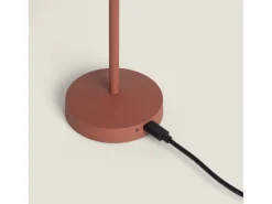 Online Ledkia Lámpara de Mesa LED Portátil para Exterior Metal con Batería Recargable Milevani Terracota