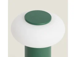 Ledkia Lámpara de Mesa LED Portátil para Exterior Metal con Batería Recargable Katse Verde Clearance