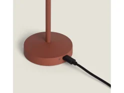 Ledkia Lámpara De Mesa-Lámpara de Mesa LED Portátil para Exterior Metal con Batería Recargable Lendora Smoke Terracota