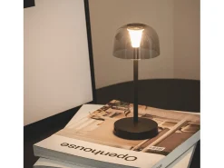 Ledkia Lámpara De Mesa-Lámpara de Mesa LED Portátil para Exterior Metal con Batería Recargable Lendora Smoke Terracota
