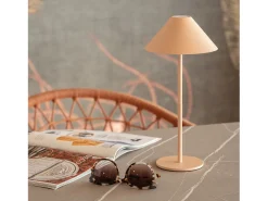 New Ledkia Lámpara de Mesa LED Portátil para Exterior con Batería USB Recargable Kivuli Beige