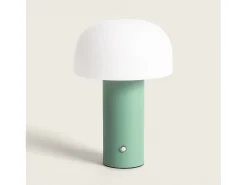 Ledkia Lámpara De Mesa-Lámpara de Mesa LED Portátil con Batería USB Recargable Leta Oliva Verde