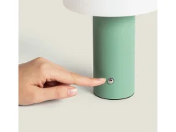 Ledkia Lámpara De Mesa-Lámpara de Mesa LED Portátil con Batería USB Recargable Leta Burdeos Blanco