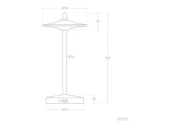Ledkia Lámpara De Mesa-Lámpara de Mesa LED Portátil para Exterior Metal con Batería Recargable Estepona Marrón Marru00f3n