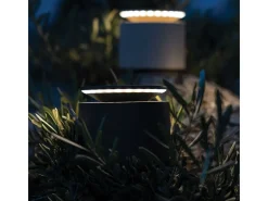 Lámpara De Mesa-Lámpara de mesa LED portátil y recargable Push Up oscuro Gris