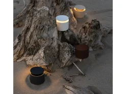 Lámpara De Mesa-Lámpara de mesa LED portátil y recargable Push Up oscuro Gris